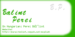 balint perei business card